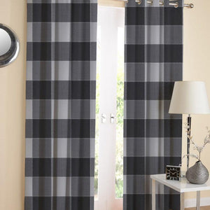 Cotton 4 Way Dobby Grey 7ft Door Curtains Pack Of 2 freeshipping - Airwill