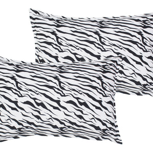 Cotton White Tiger Stripe Pillow Covers Pack Of 2 freeshipping - Airwill