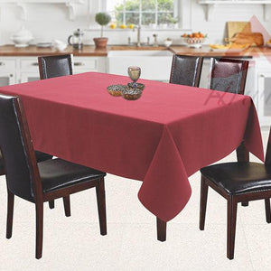 Cotton Solid Cherry Red 6 Seater Table Cloths Pack Of 1 freeshipping - Airwill