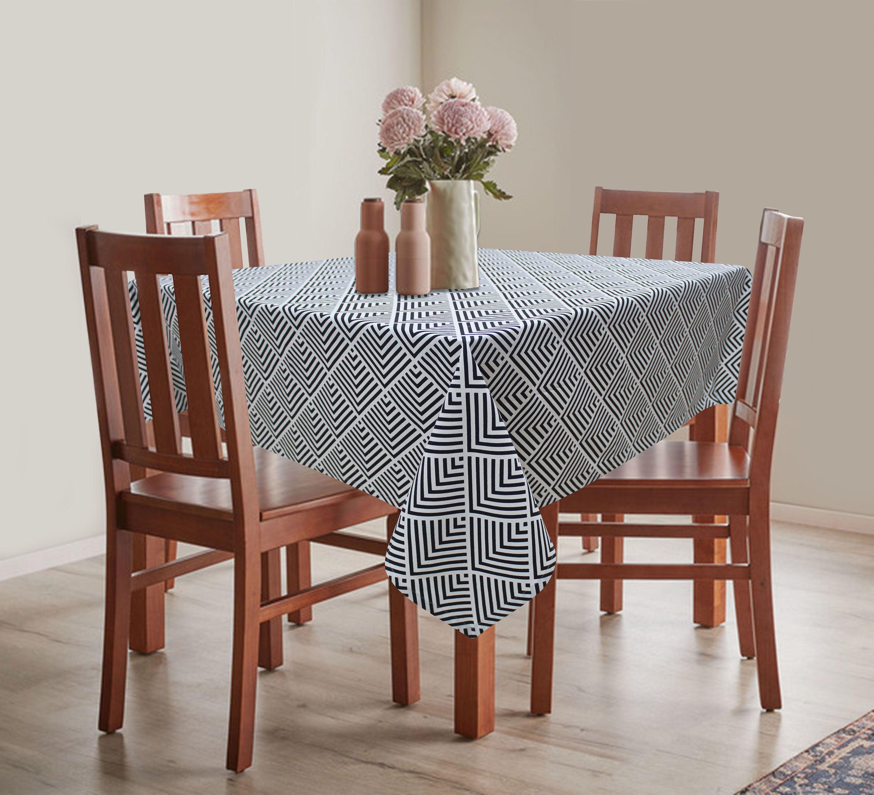 Cotton Diamond Check 4 Seater Table Cloths