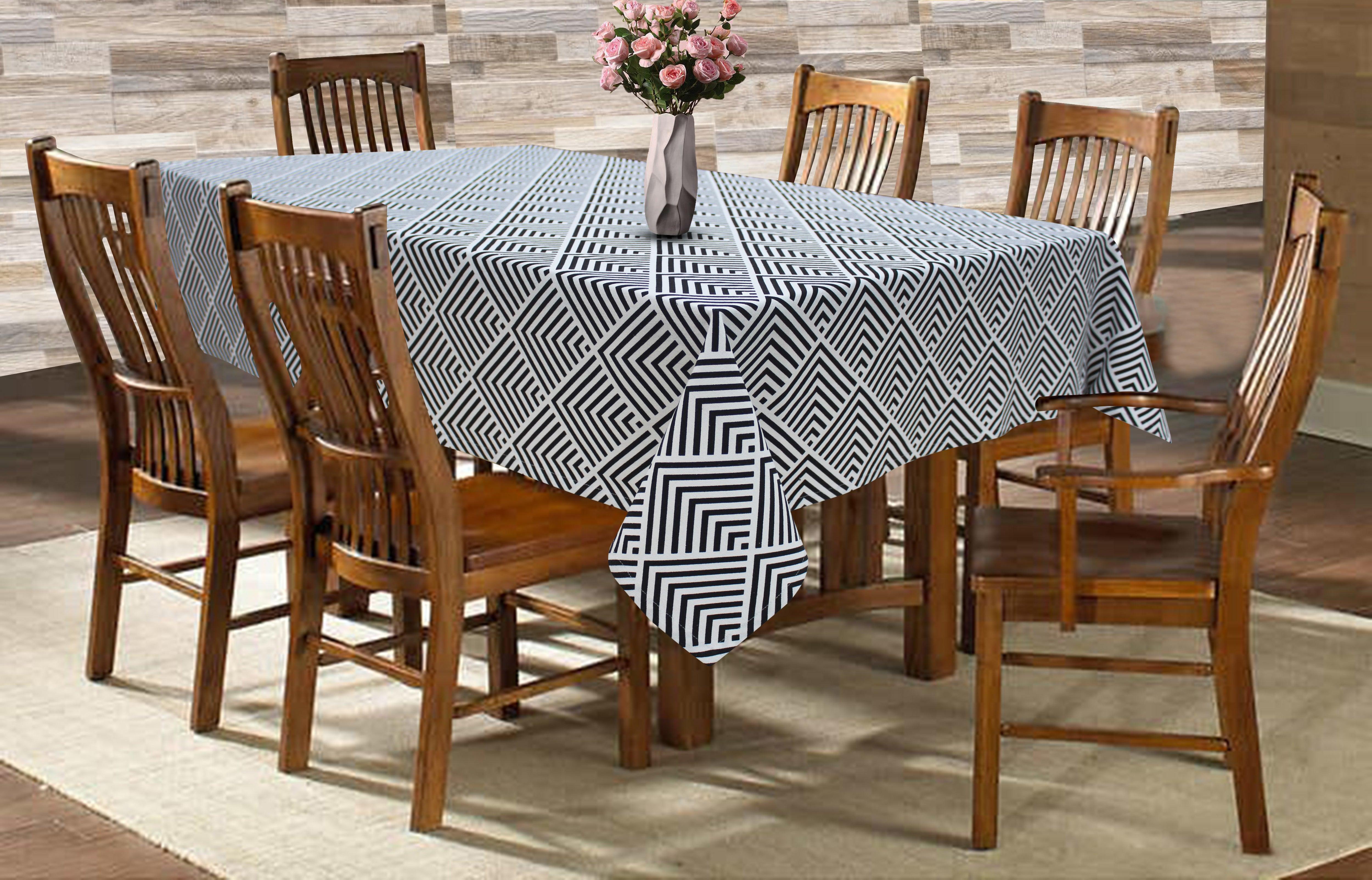 Cotton Diamond Check 6 Seater Table Cloths