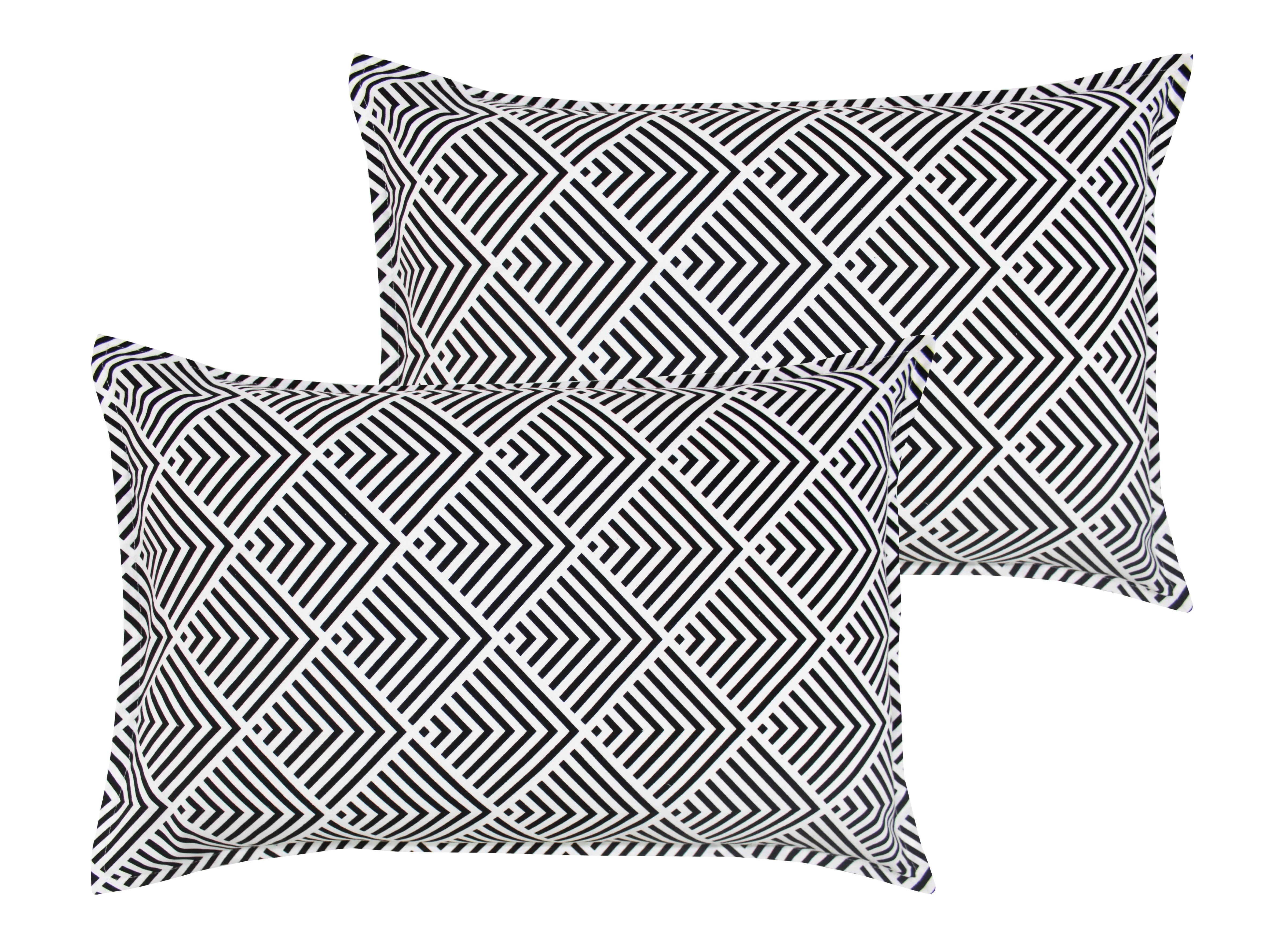 Cotton Diamond Check Pillow Covers Pack Of 2
