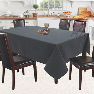 Cotton Solid Steel Grey 6 Seater Table Cloths Pack Of 1 freeshipping - Airwill