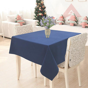 Cotton Solid Blue 2 Seater Table Cloths Pack Of 1 freeshipping - Airwill
