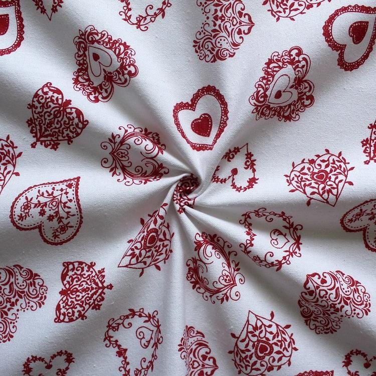 Cotton Red Heart Pillow Covers Pack Of 2
