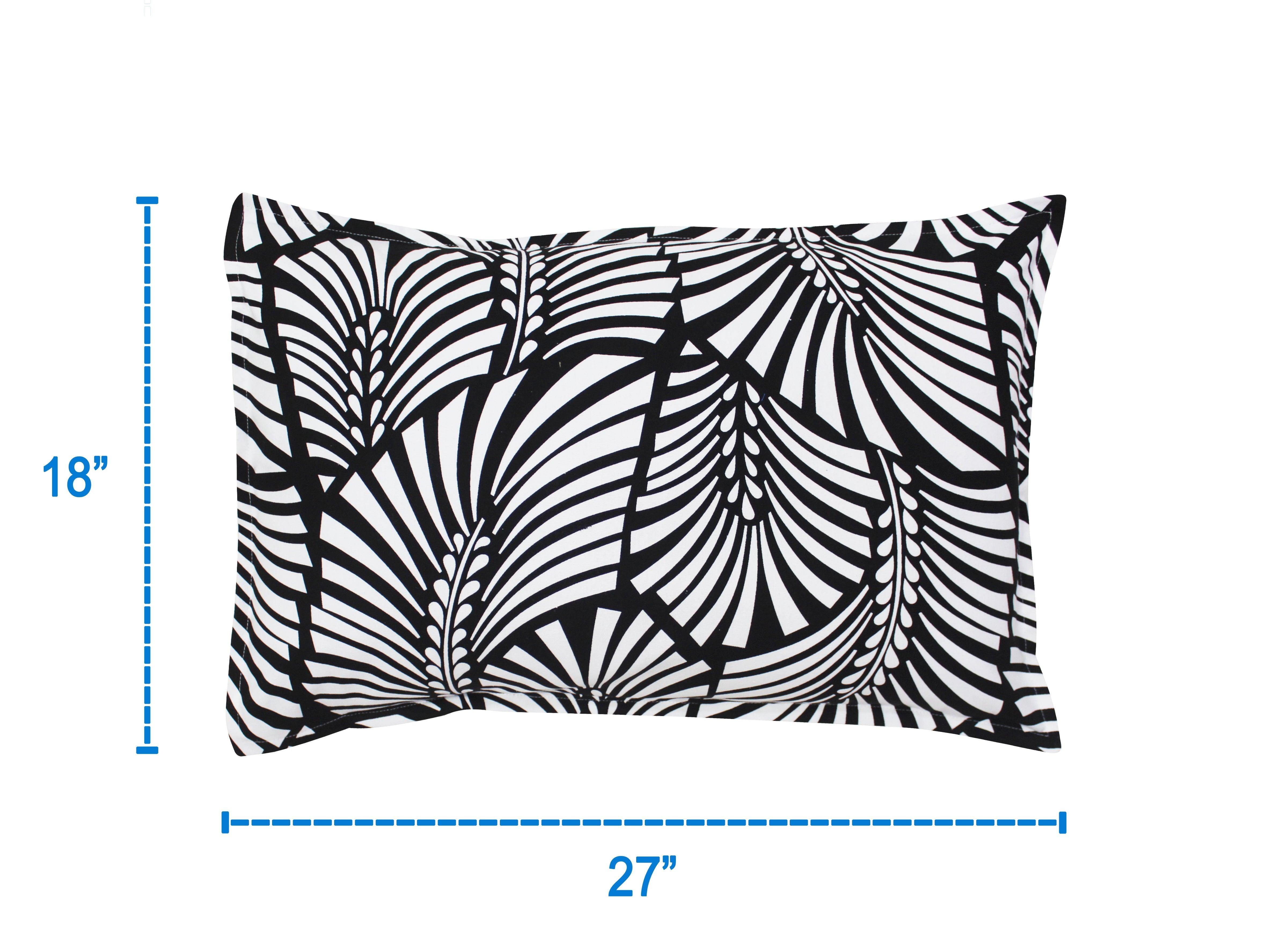 Cotton Black Zebra Pillow Covers Pack Of 2