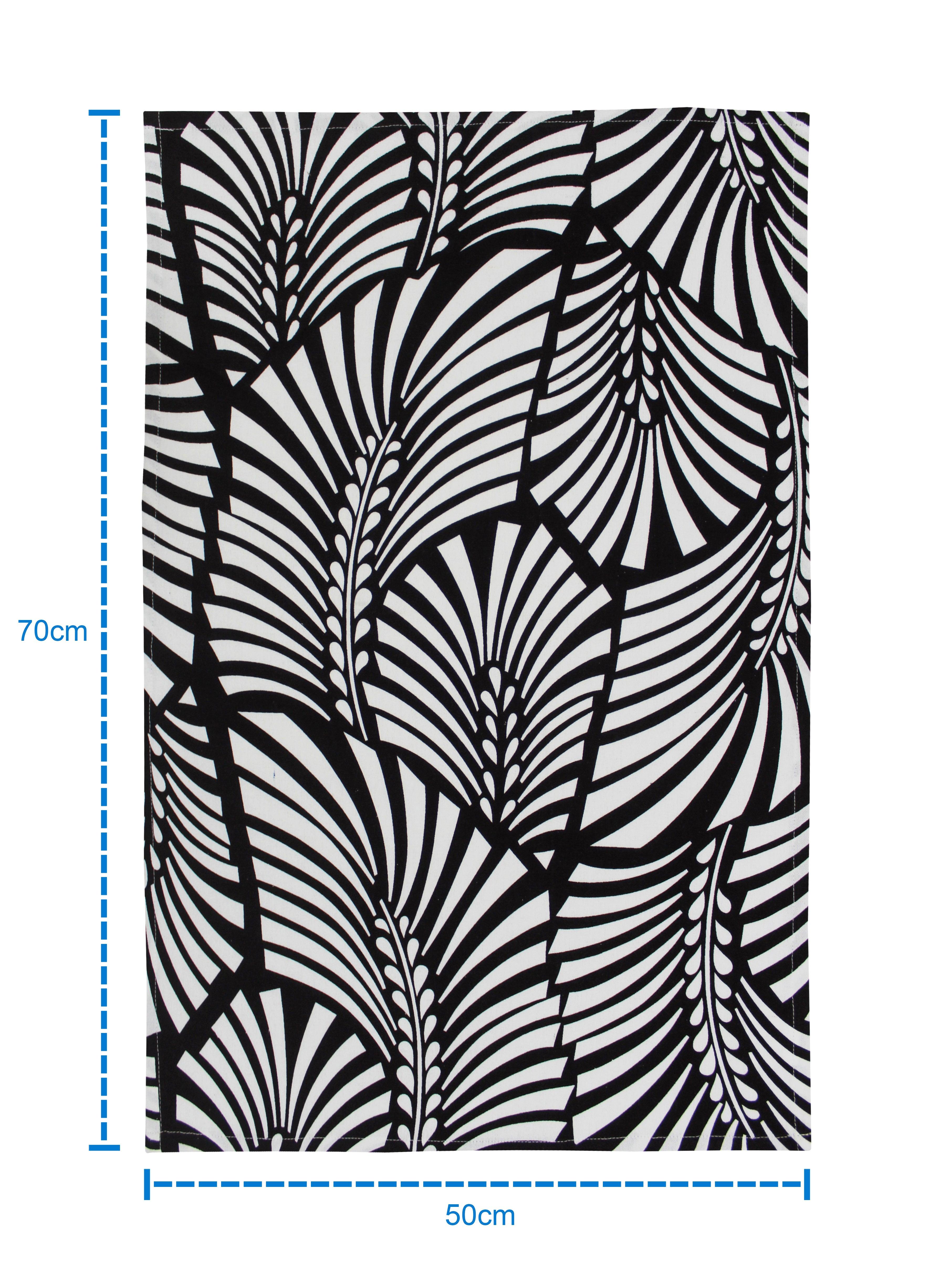 Cotton Black Zebra Kitchen Towels Pack Of 4