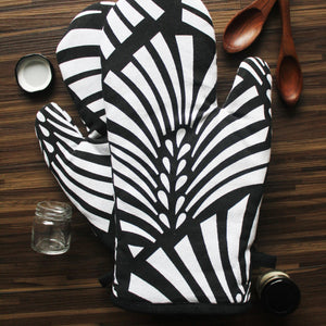 Cotton Black Zebra Oven Gloves Pack Of 2 freeshipping - Airwill