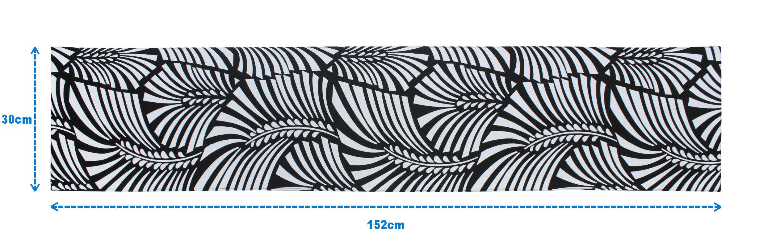 Cotton Black Zebra Table Runner