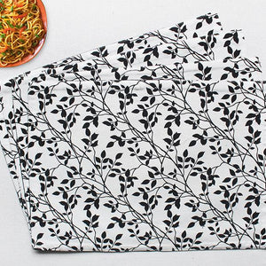 Cotton Small Leaf Table Placemats Pack Of 4 freeshipping - Airwill