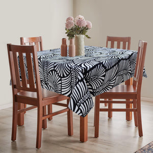 Cotton Black Zebra 4 Seater Table Cloths Pack Of 1 freeshipping - Airwill