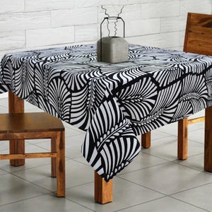 Cotton Black Zebra 2 Seater Table Cloths Pack Of 1 freeshipping - Airwill
