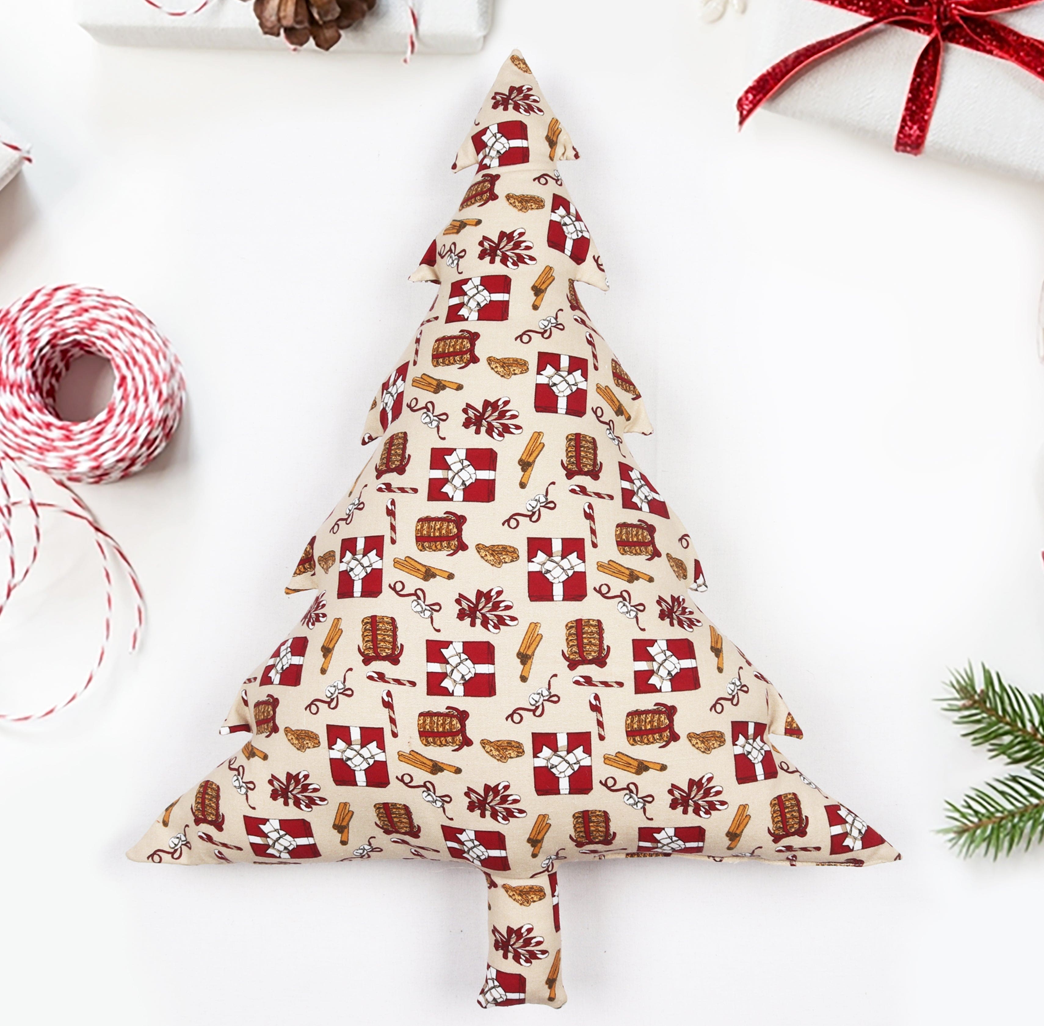 Cotton Christmas Small Gift Designed, Bell / Candy / Star / Tree Shaped Cushion with Recron Filled