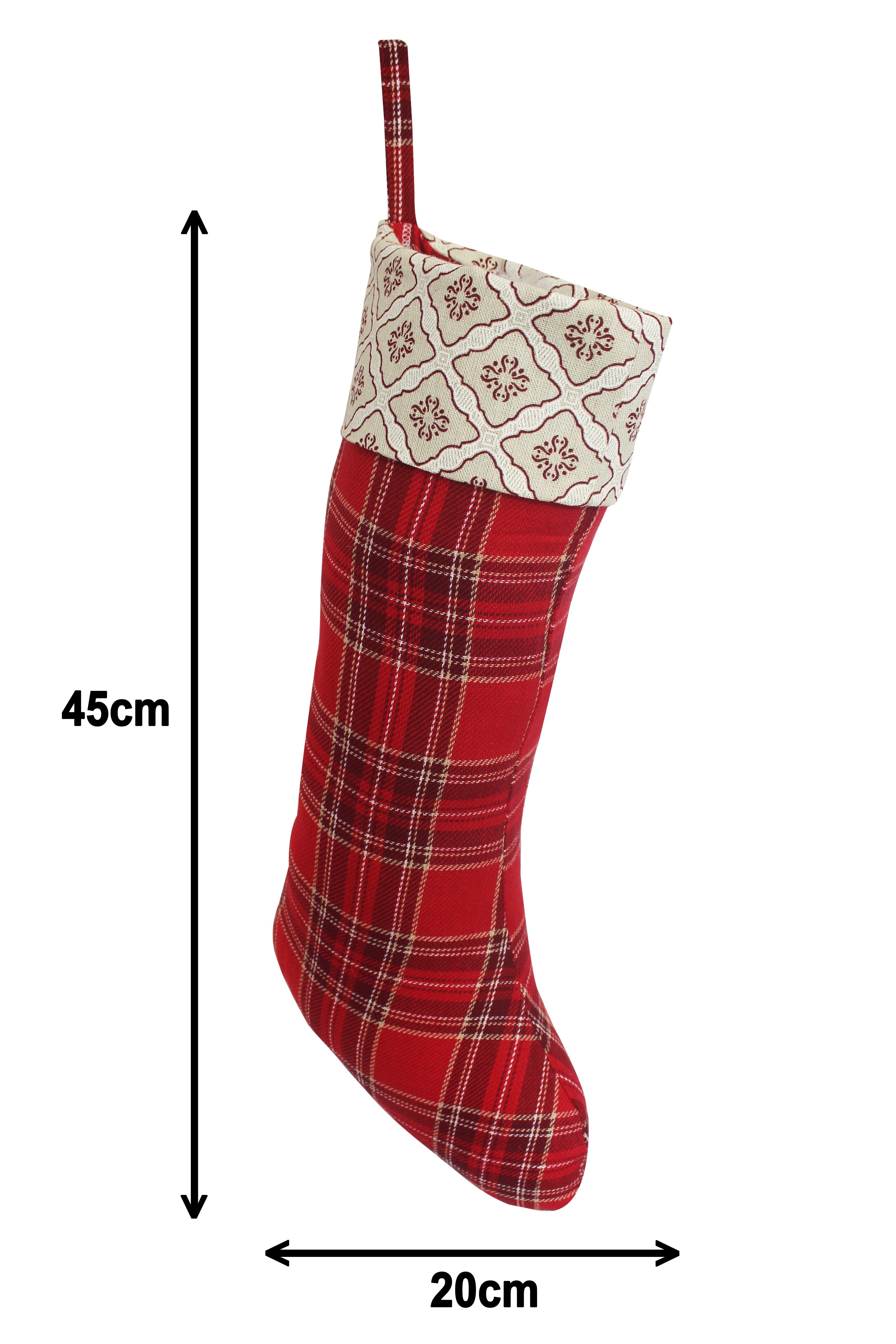 Cotton Xmas Designs Stockings Pack of 4