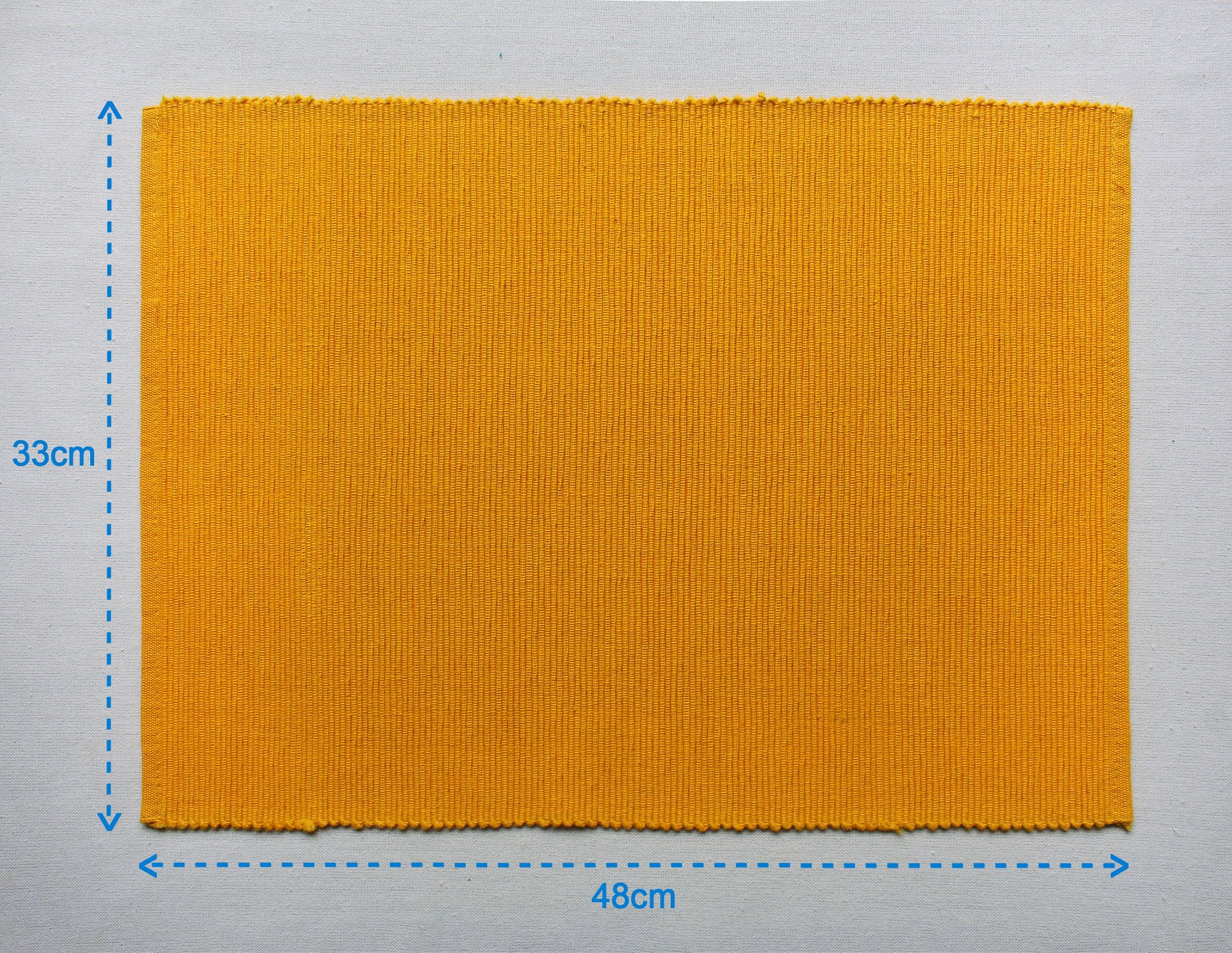 Cotton Solid Golden Yellow Table Placemats Pack Of 4