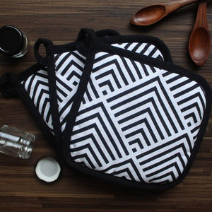 Cotton Diamond Check Pot Holders Pack Of 3 freeshipping - Airwill