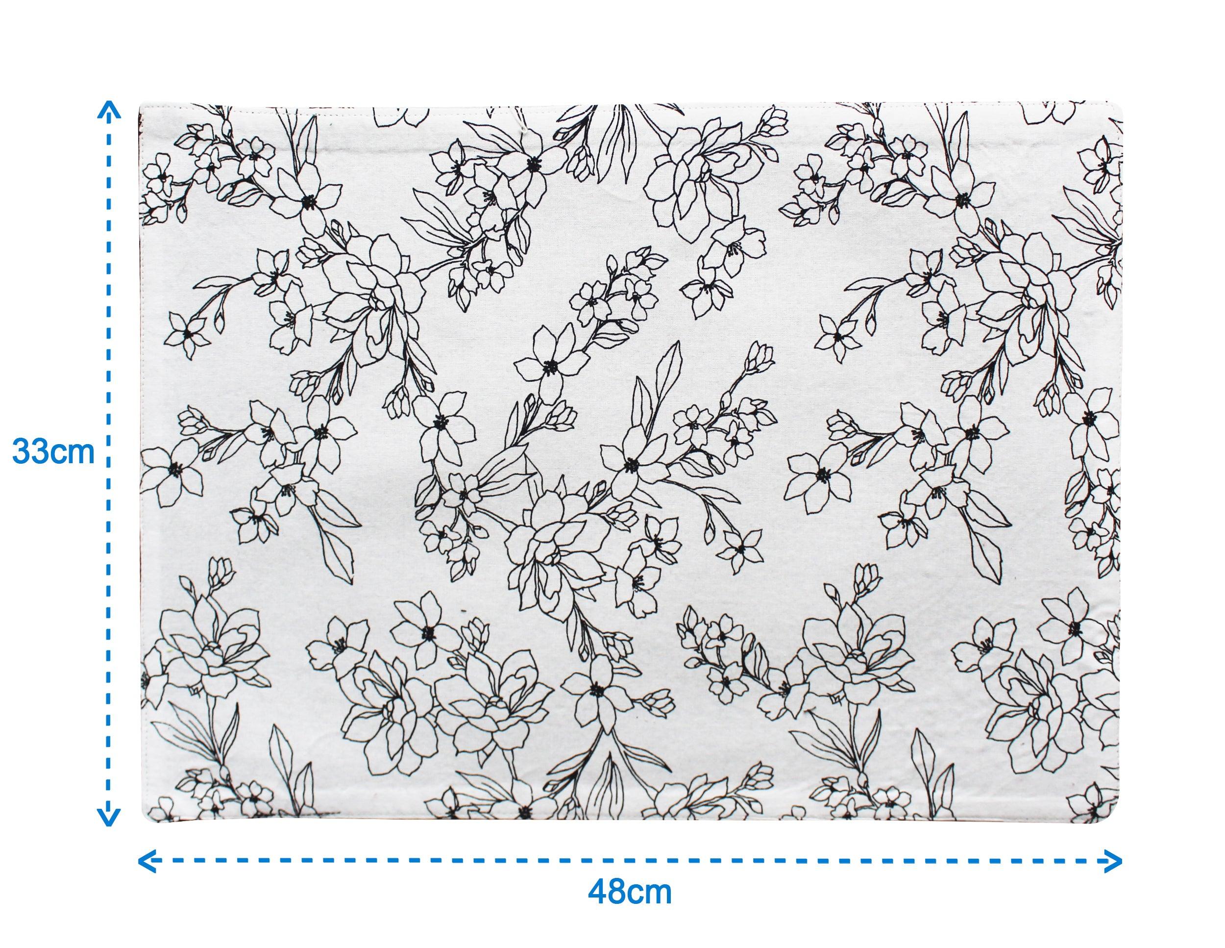 Cotton Pencil Flower Table Placemats Pack Of 4