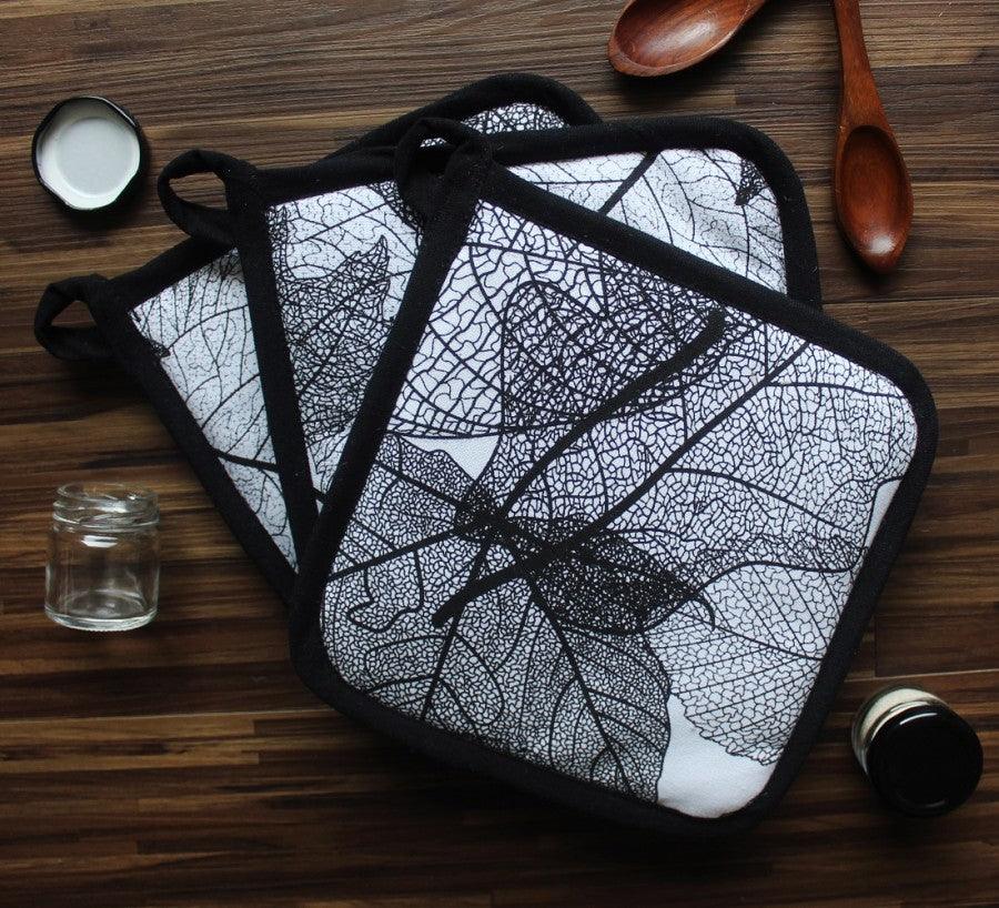 Cotton Palm Leaf Pot Holders Pack Of 3