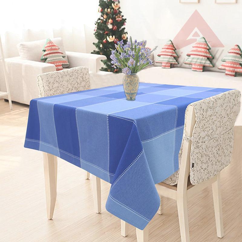 Cotton 4 Way Dobby Blue 2 Seaters Table Cloths