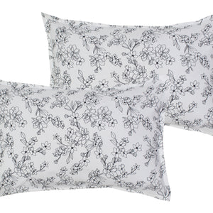 Cotton Pencil Flower Pillow Covers Pack Of 2 freeshipping - Airwill