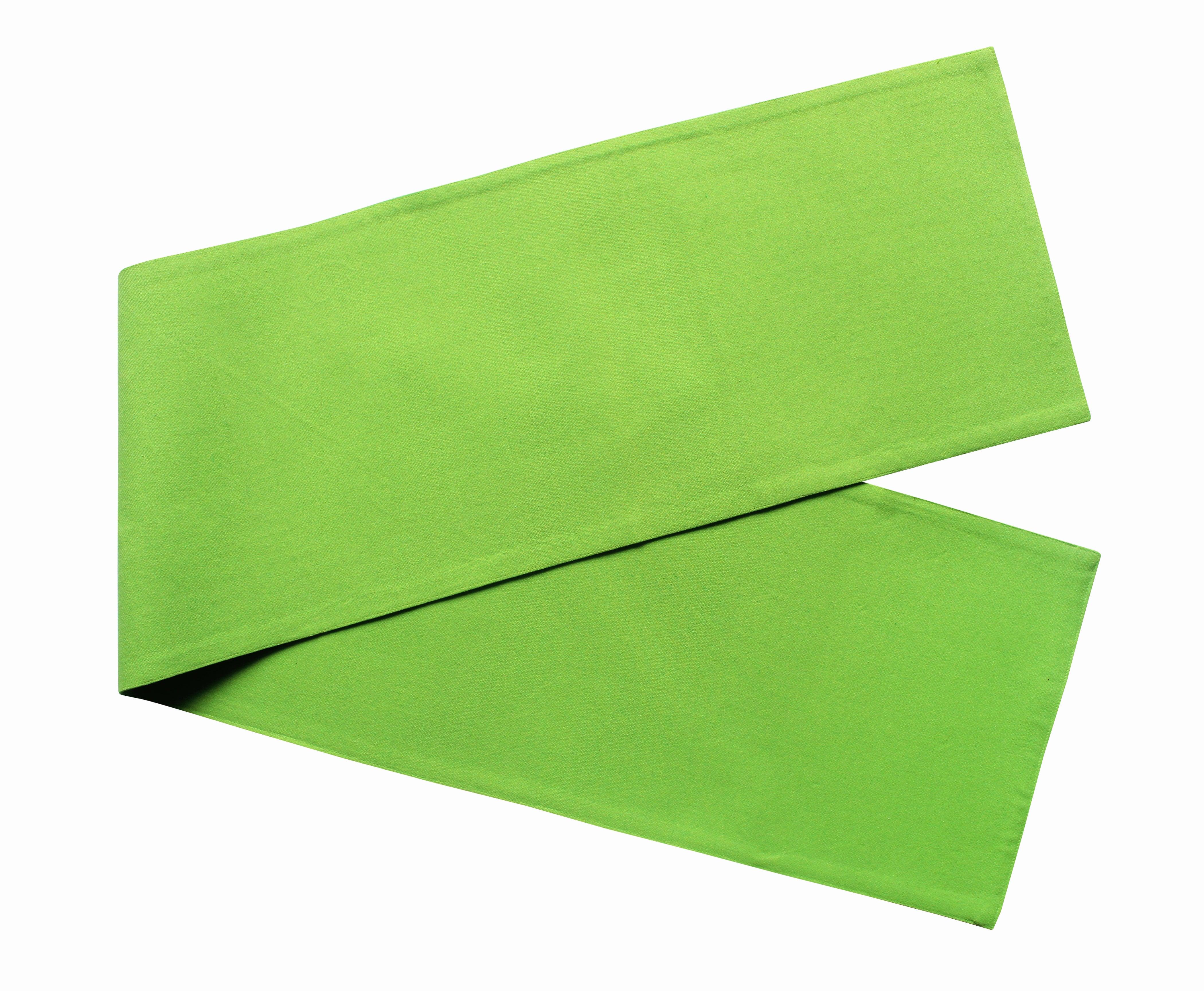 Cotton Solid Apple Green Table Runner