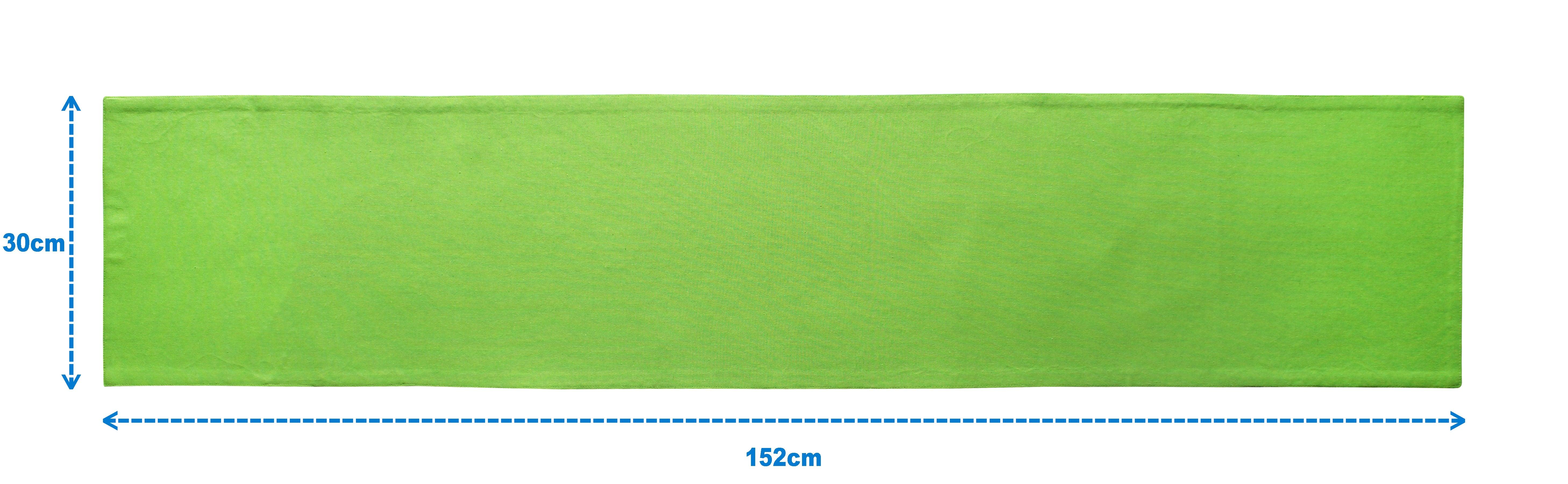 Cotton Solid Apple Green Table Runner