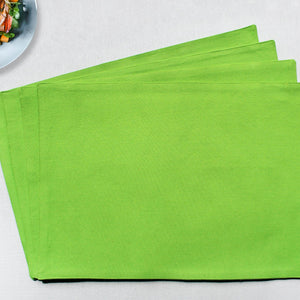 Cotton Solid Apple Green Table Placemats Pack of 4 freeshipping - Airwill