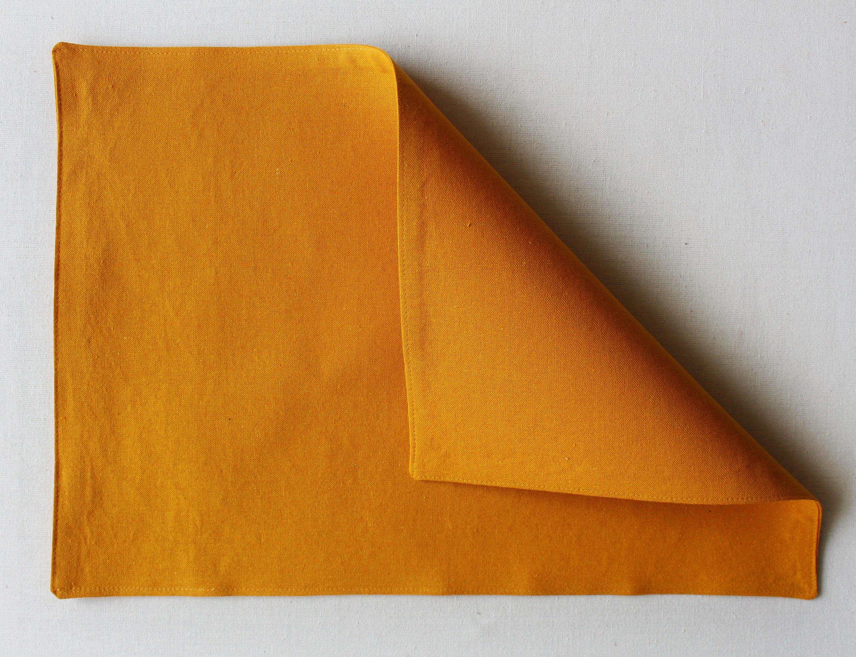 Cotton Solid Yellow Table Placemats Pack of 4