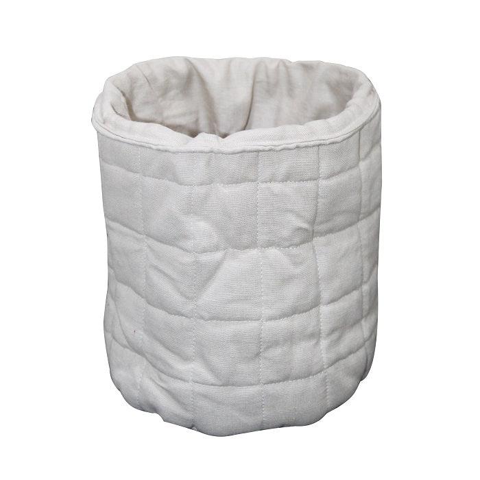 Cotton Solid Grey Check Fruit Basket