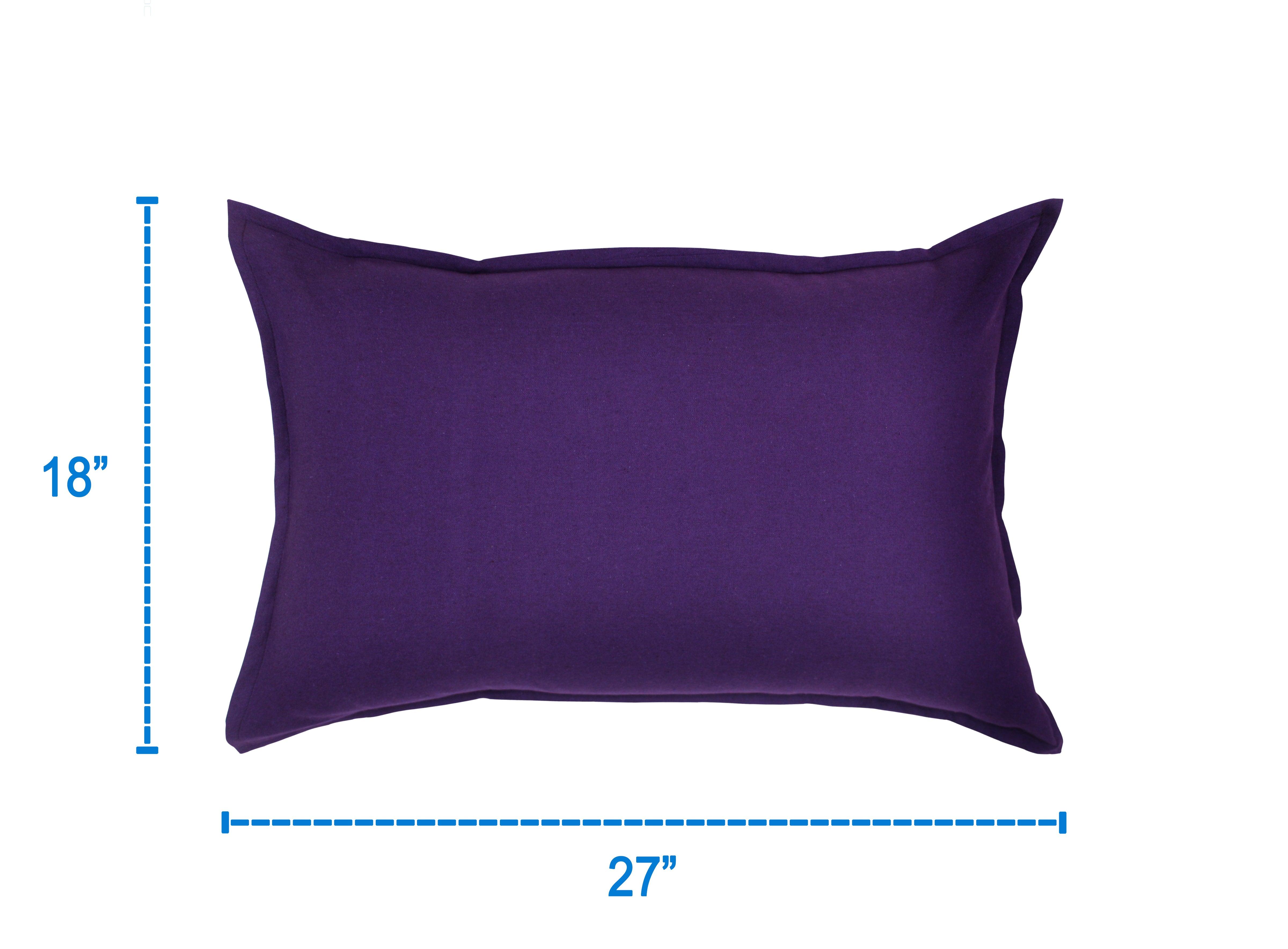 Cotton Solid Violet Pillow Covers Pack Of 2