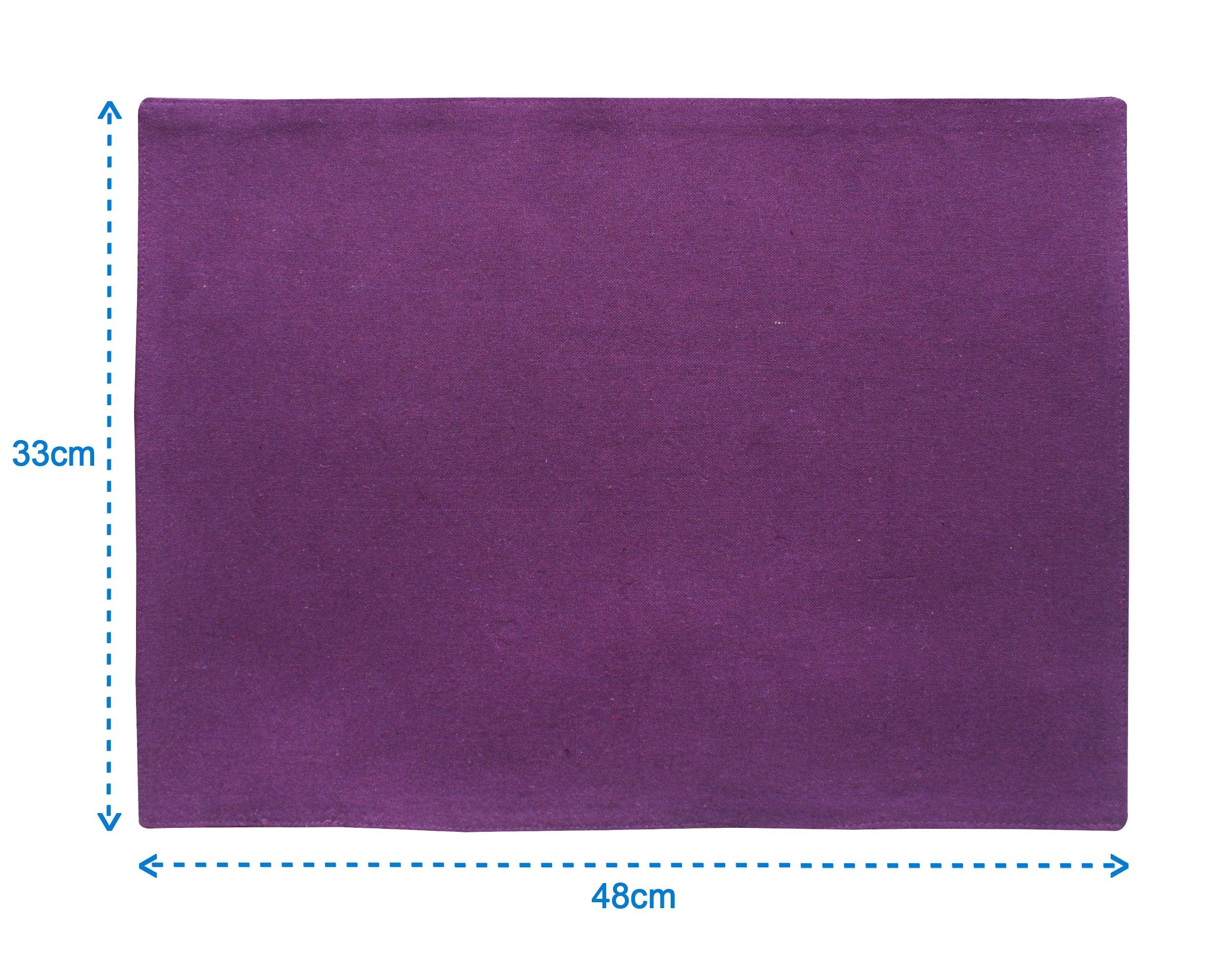 Cotton Solid Violet Table Placemats Pack Of 4