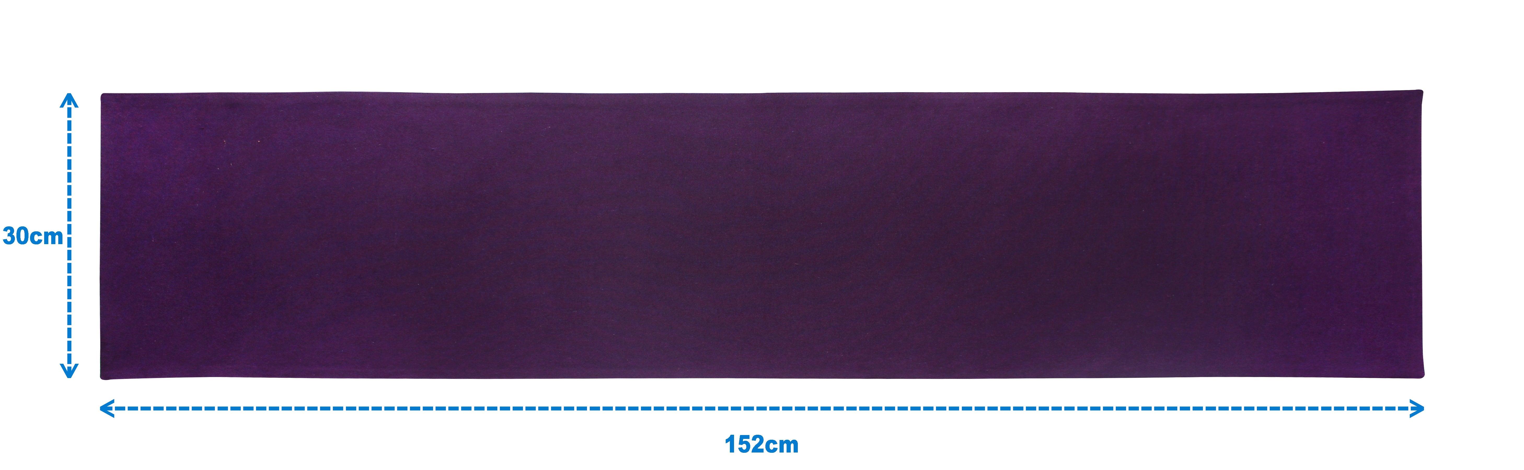 Cotton Solid Violet Table Runner