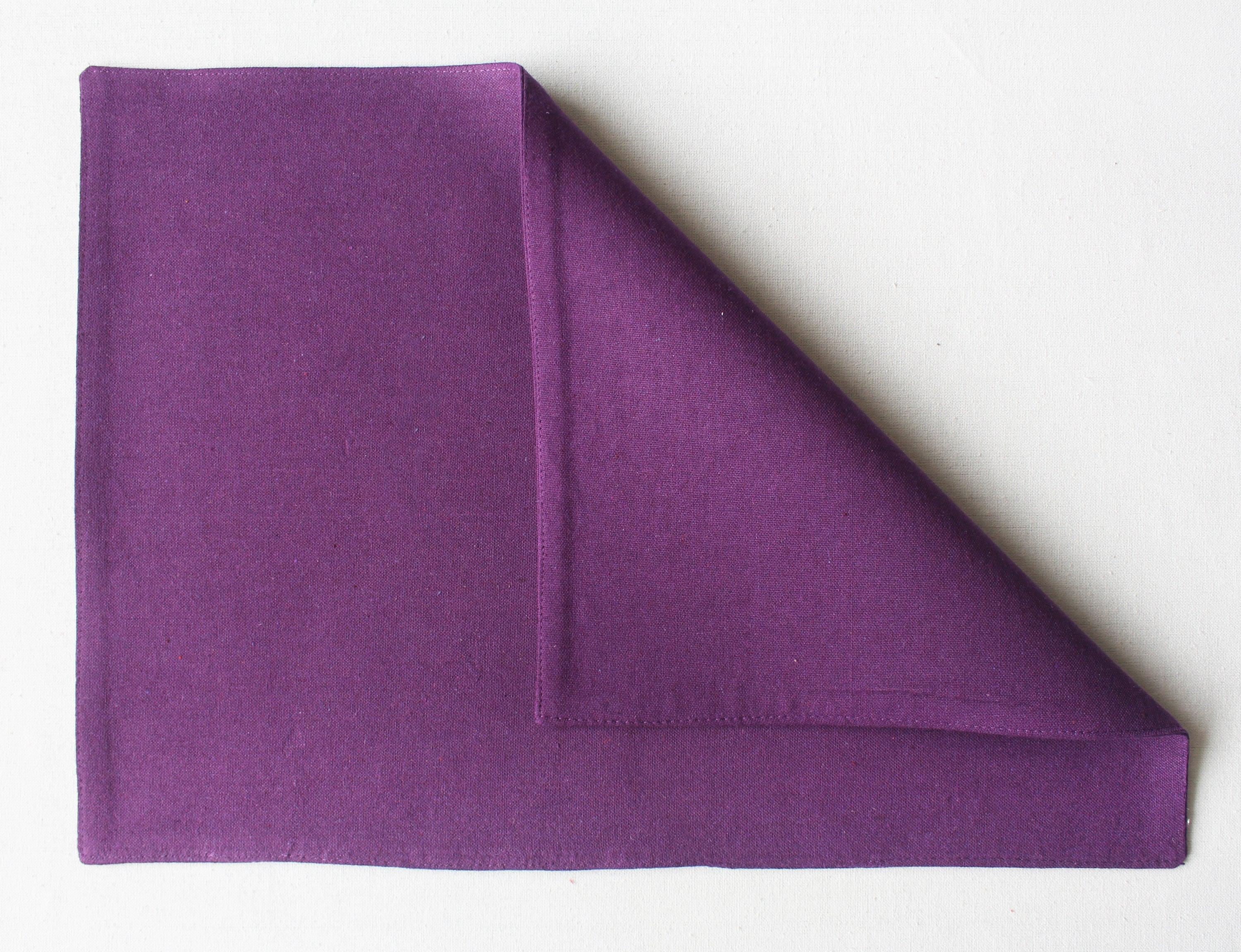 Cotton Solid Violet Table Placemats Pack Of 4
