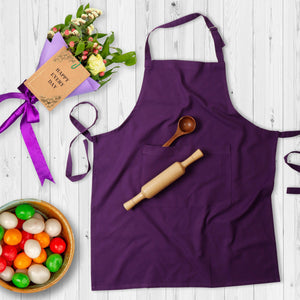 Cotton Solid Violet Free Size Apron Pack of 1 freeshipping - Airwill