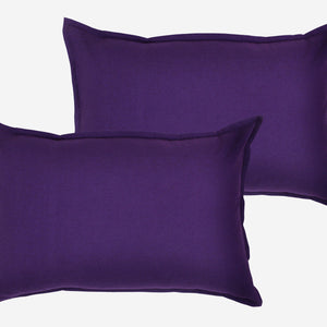Cotton Solid Violet Pillow Covers Pack Of 2 freeshipping - Airwill