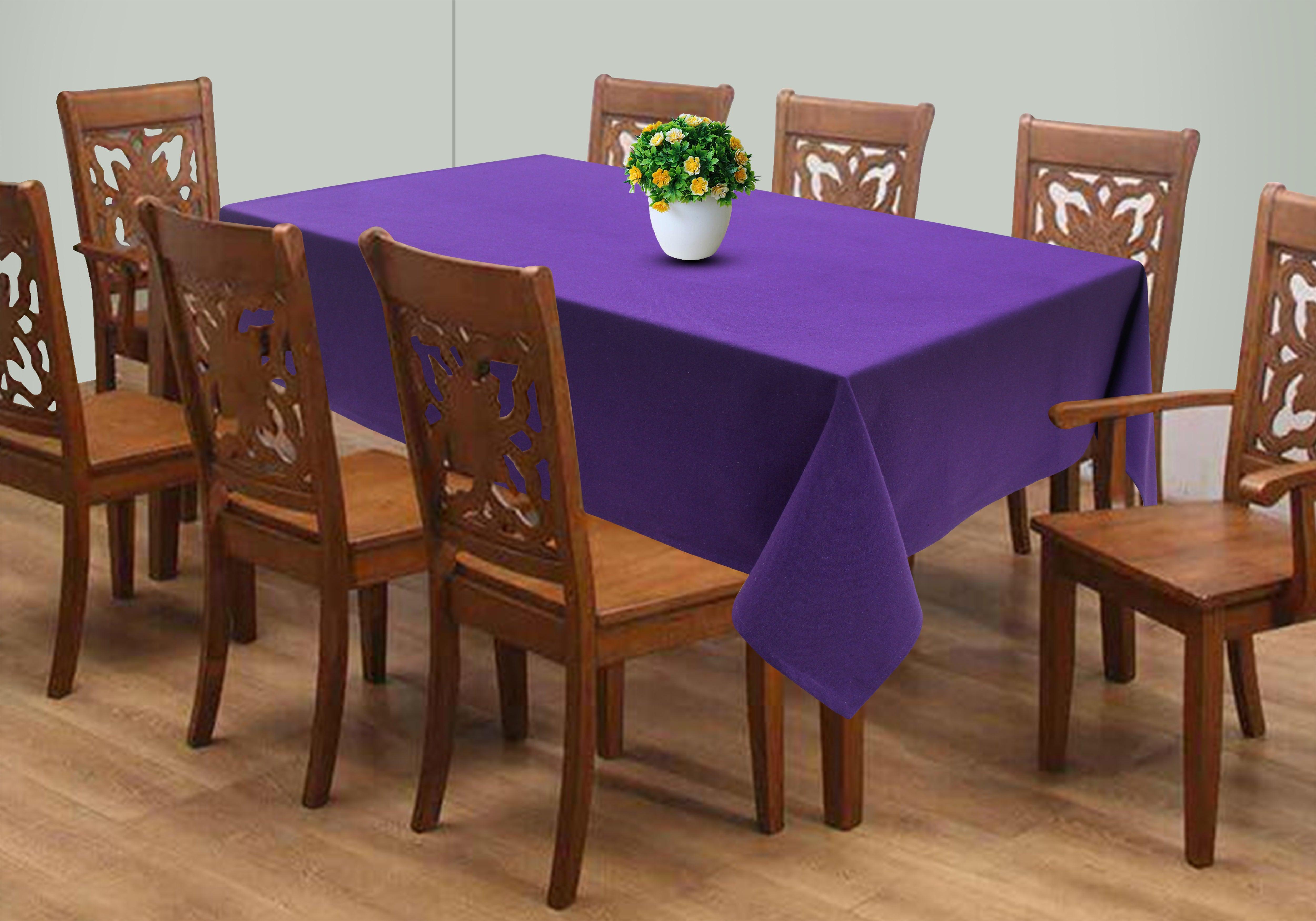 Cotton Plain Violet 8 Seater Table Cloths