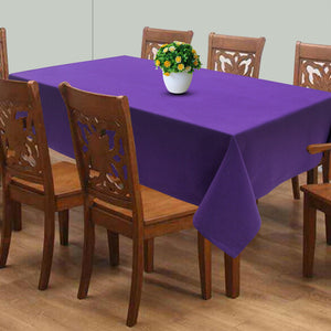 Cotton Plain Violet 8 Seater Table Cloths Pack Of 1 freeshipping - Airwill