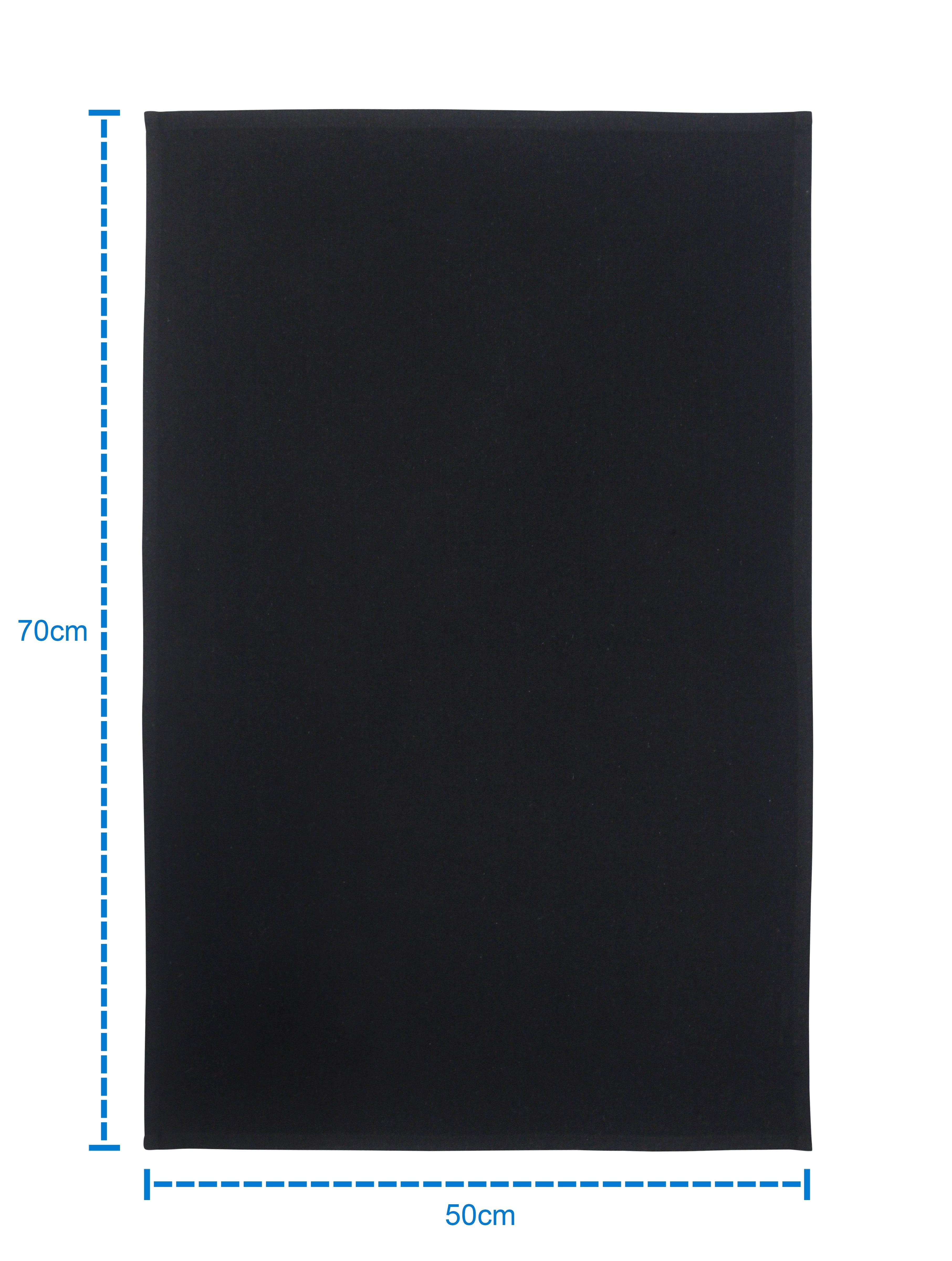 Cotton Solid Black Kitchen Towels Pack Of 4