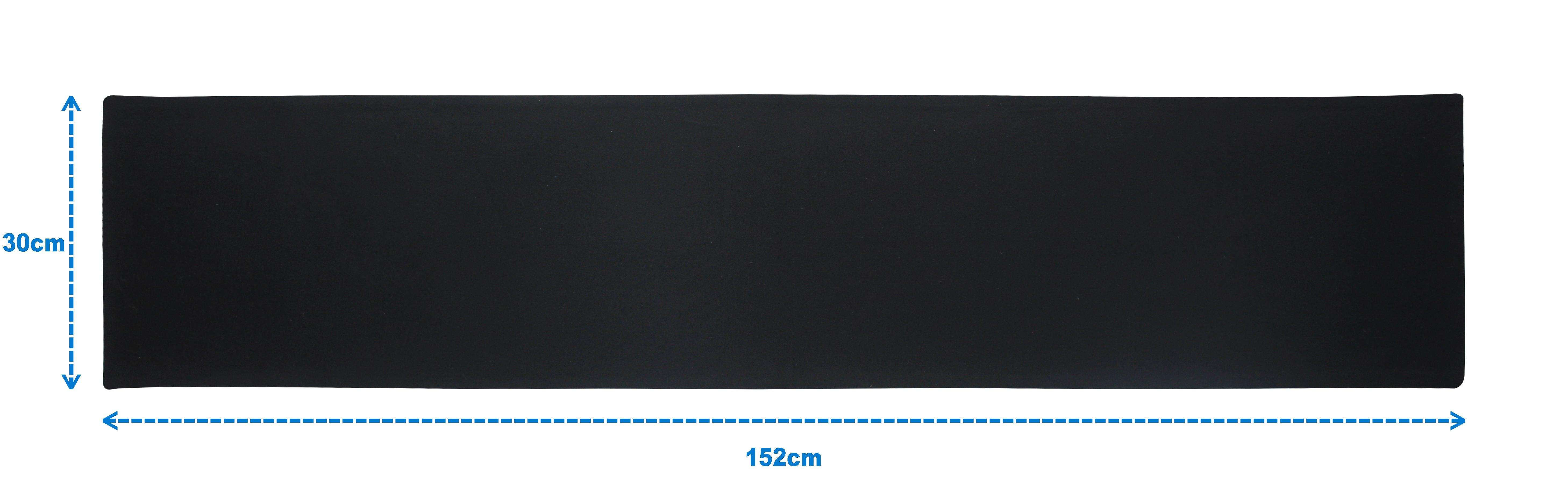 Cotton Solid Black Table Runner