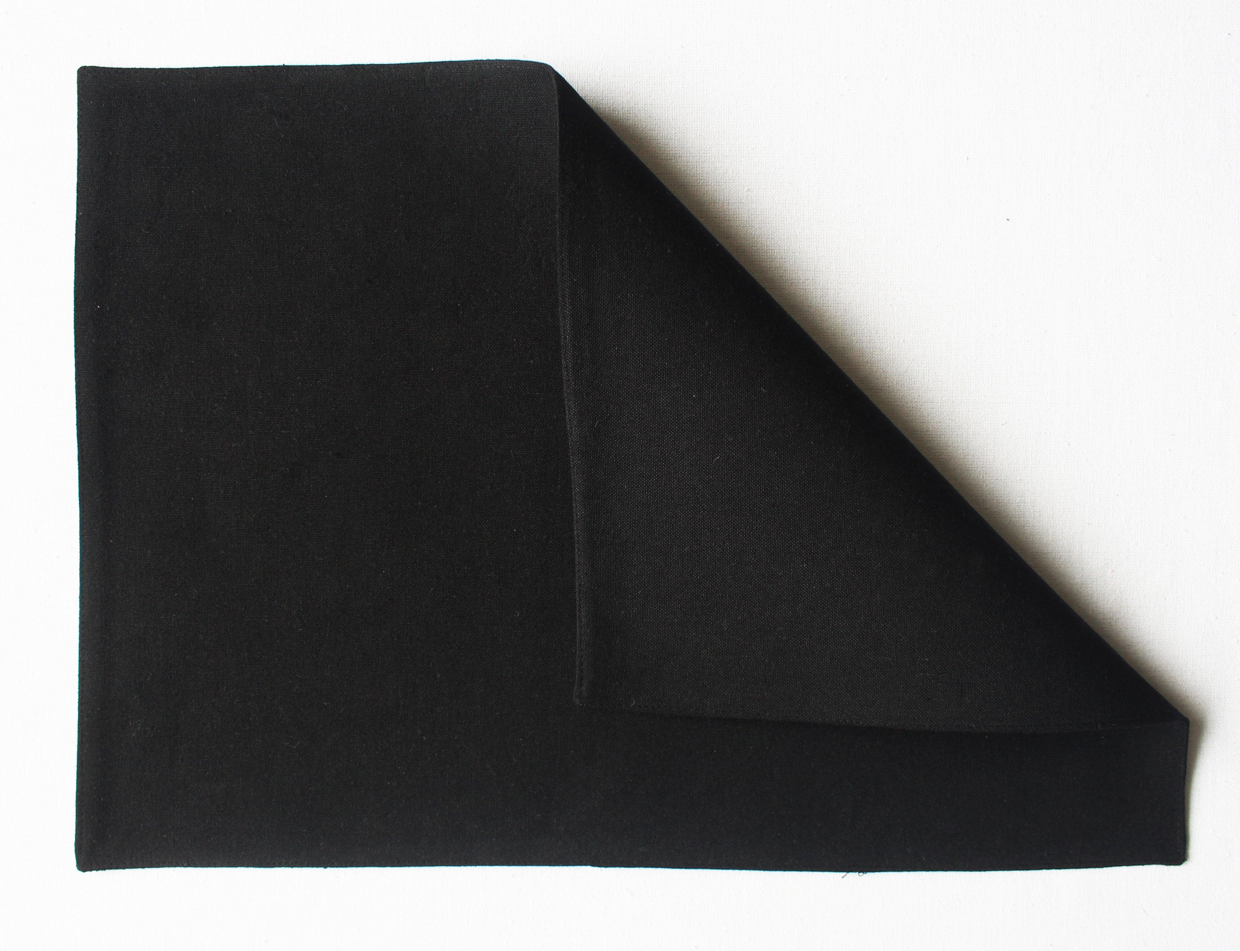 Cotton Solid Black Table Placemats Pack of 4