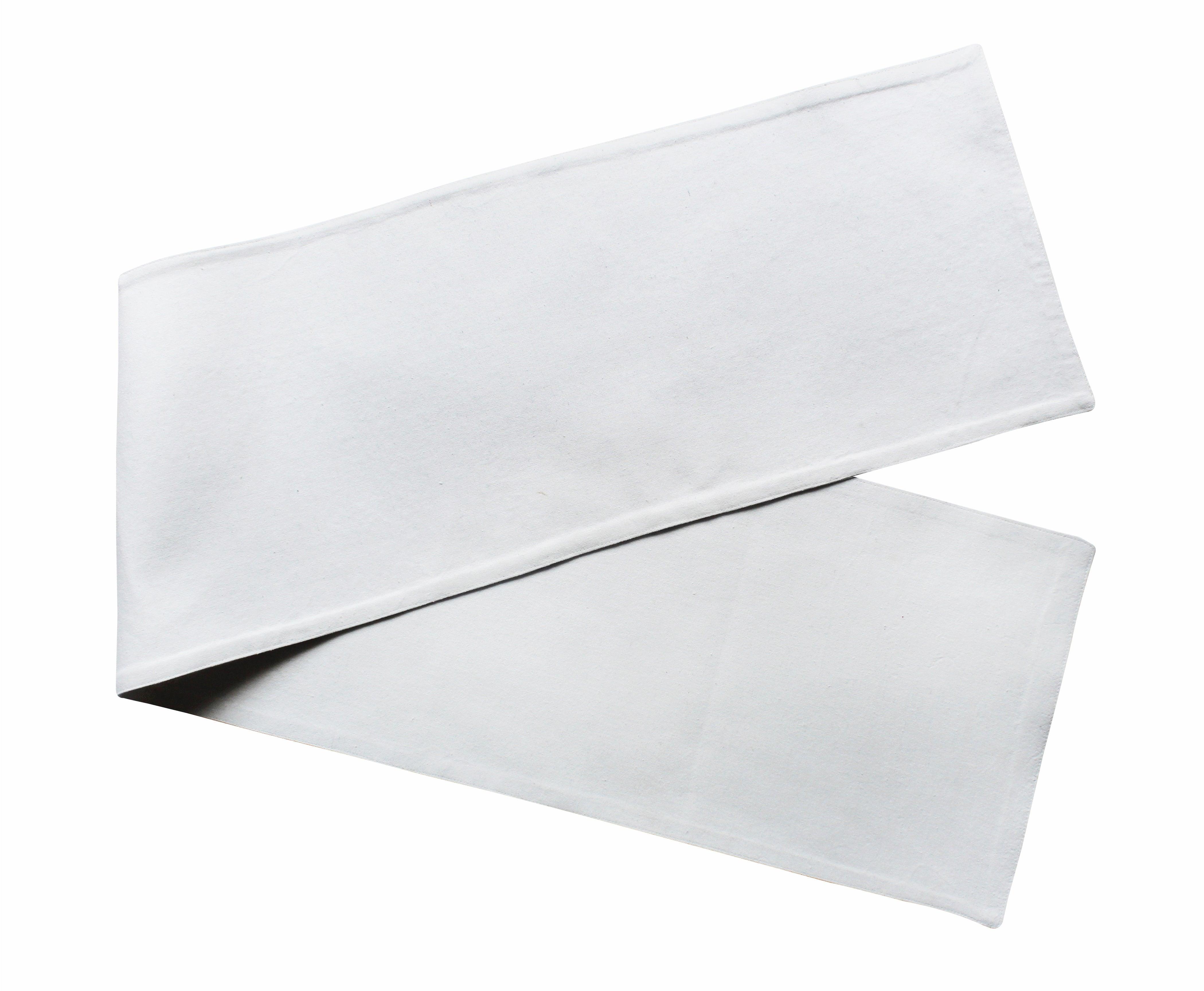 Cotton Solid White Table Runner