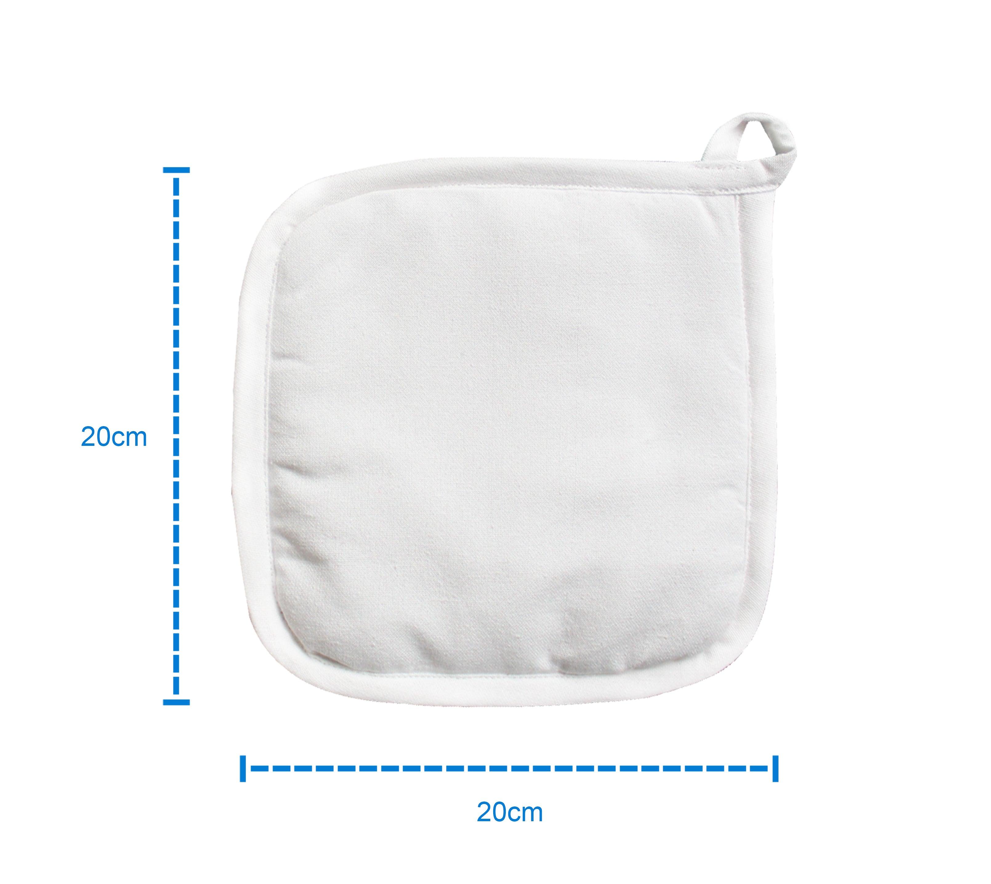 Cotton Solid White Pot Holders Pack Of 3