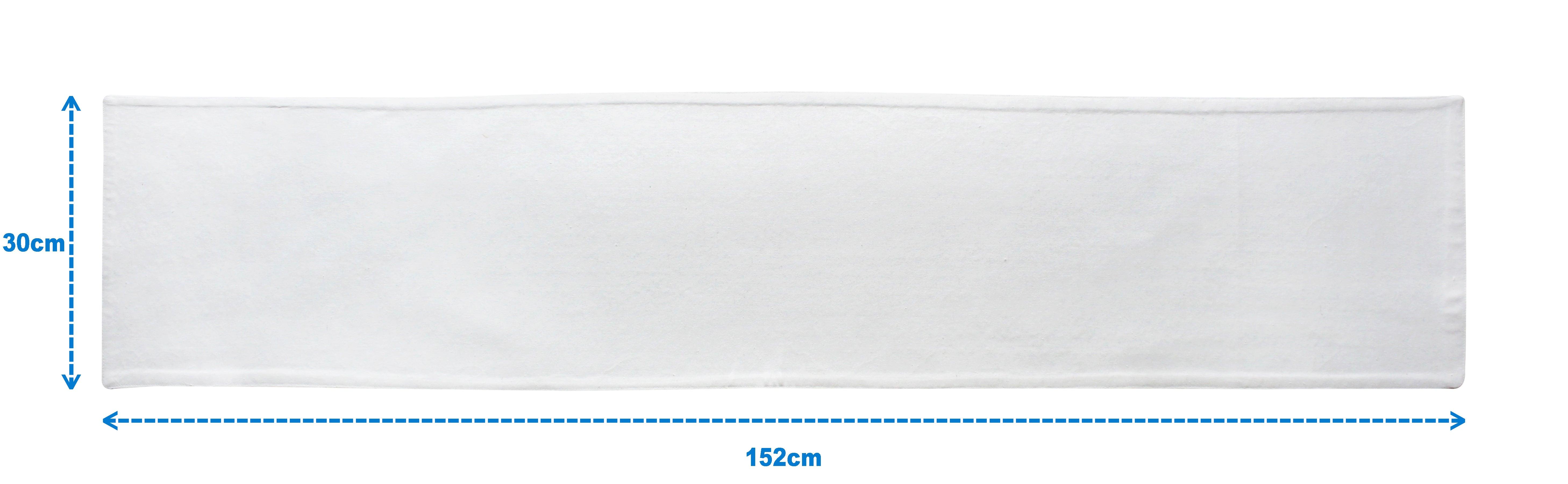 Cotton Solid White Table Runner