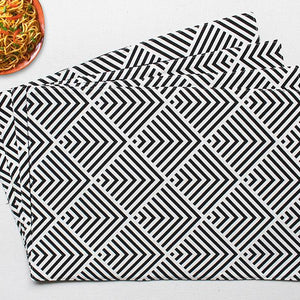 Cotton Diamond Check Table Placemats Pack Of 4 freeshipping - Airwill