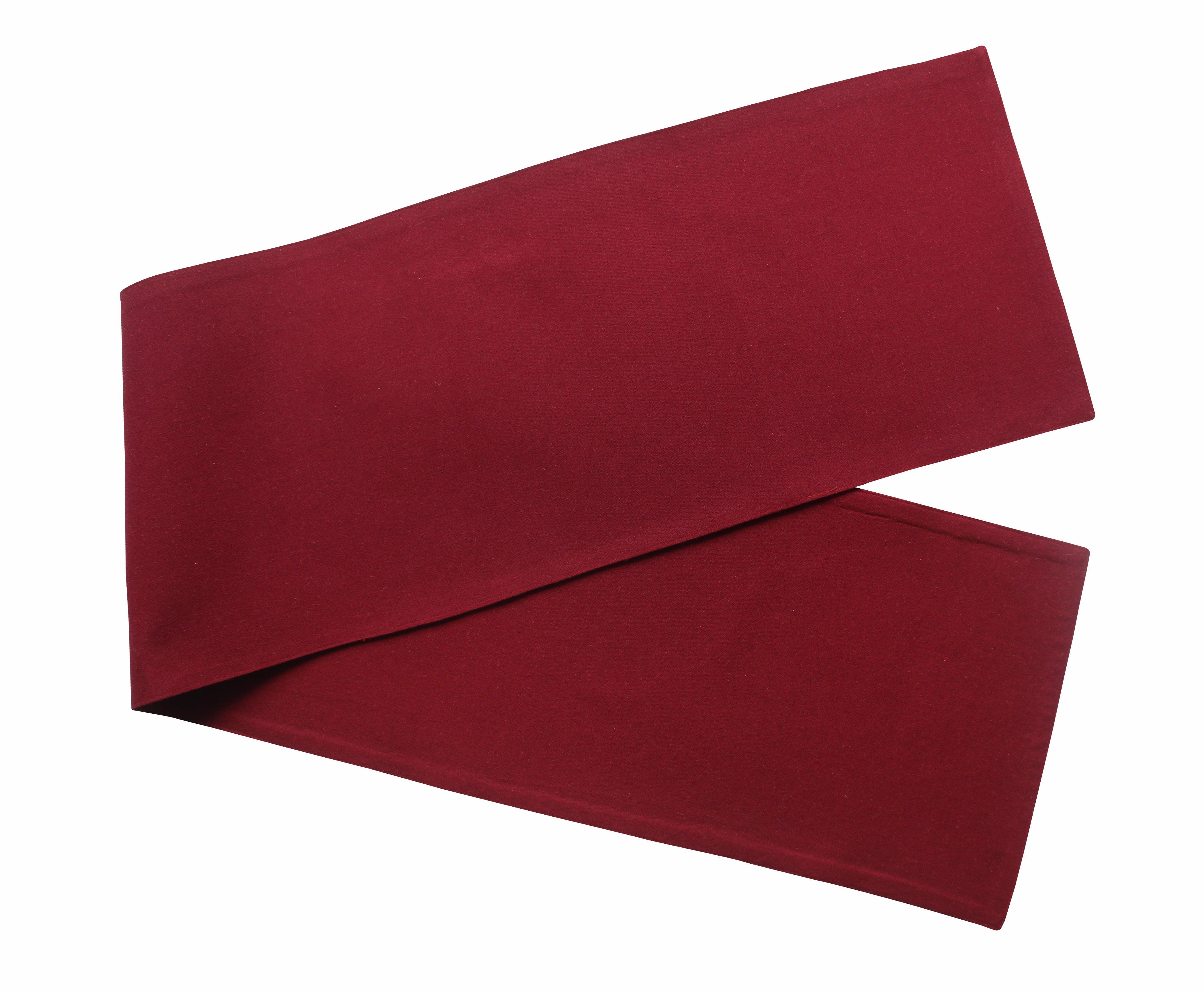 Cotton Solid Maroon Table Runner