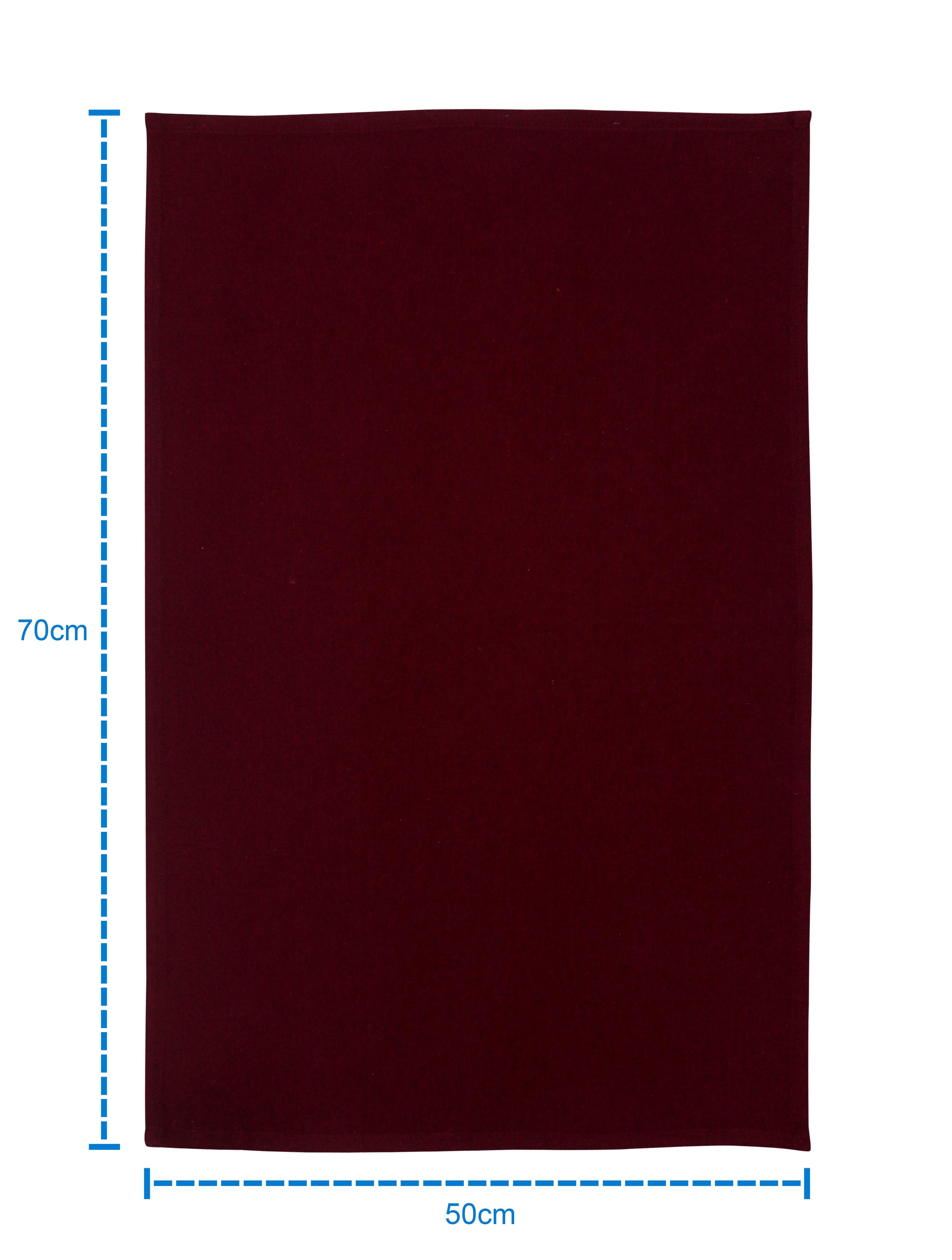 Cotton Solid Maroon Kitchen Towels Pack Of 4