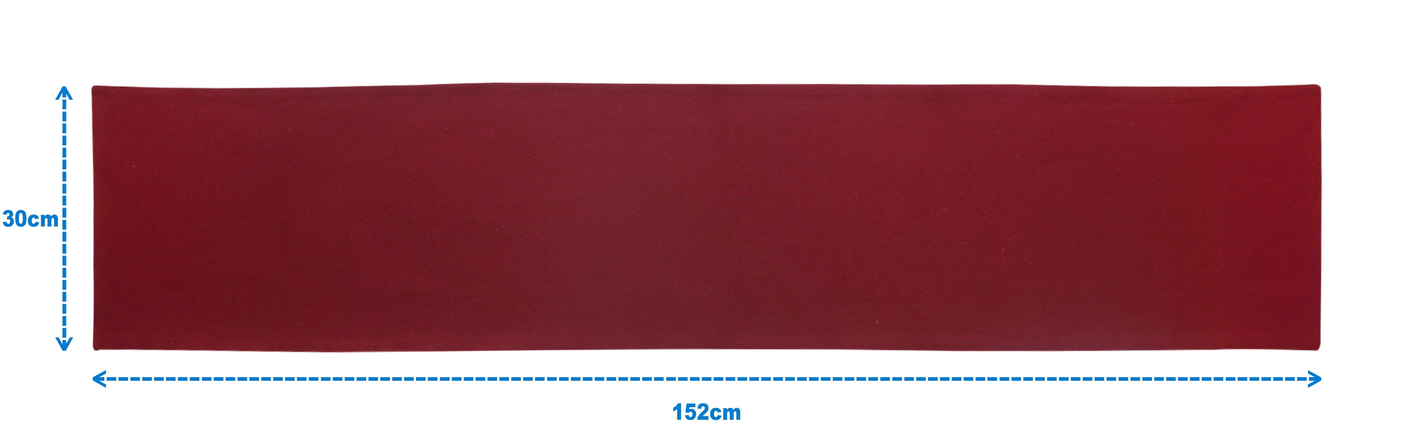 Cotton Solid Maroon Table Runner