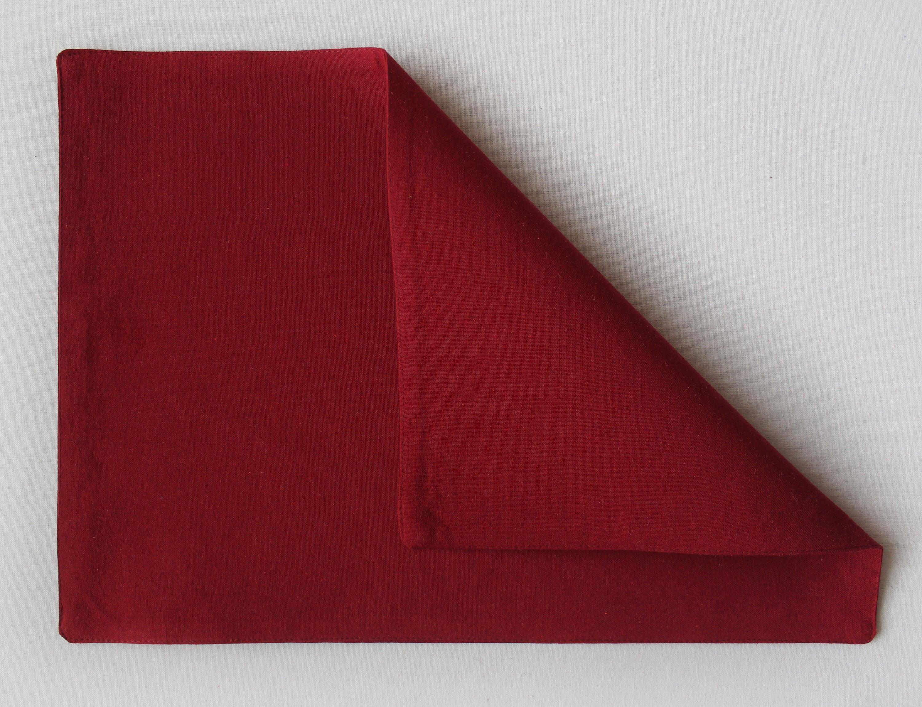 Cotton Solid Maroon Table Placemats Pack Of 4