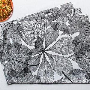 Cotton Palm Leaf Table Placemats Pack Of 4 freeshipping - Airwill