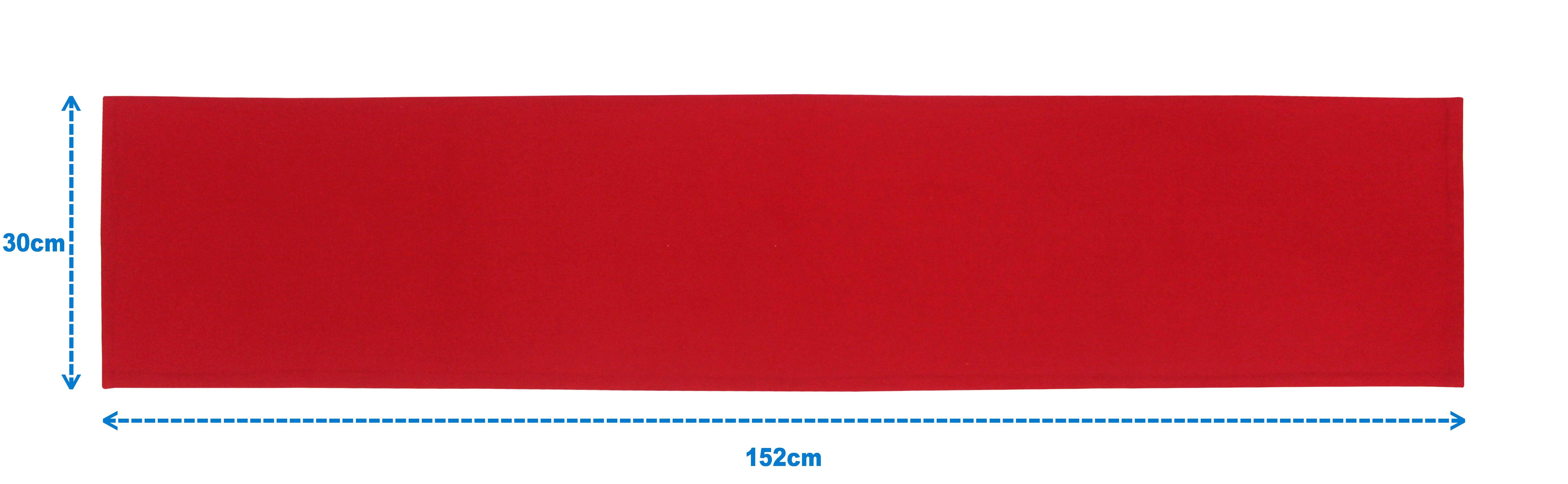 Cotton Solid Red Table Runner